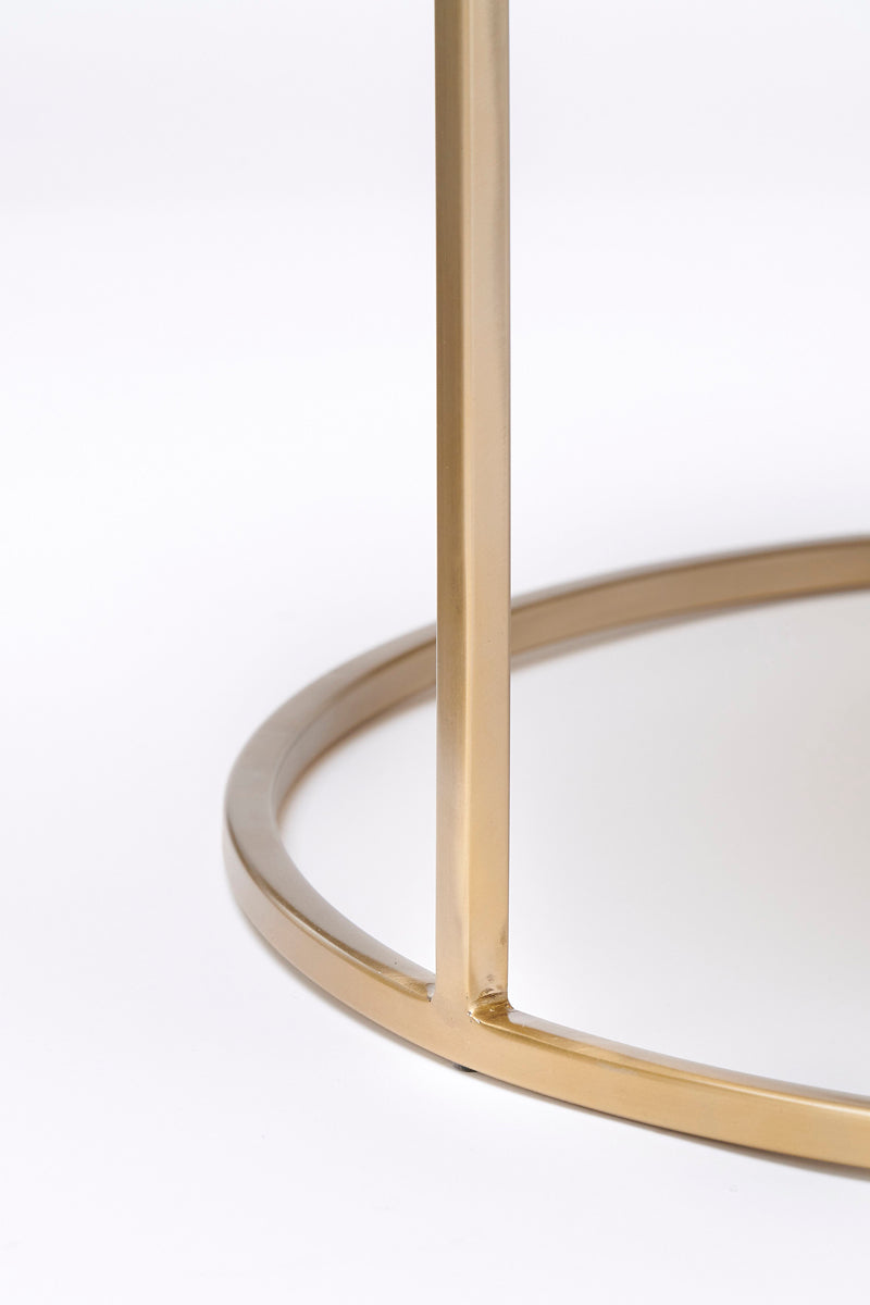 Coffee table S/2 65x39+75x45 cm TALCA light gold