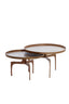 Coffee table S/2 64x39+75x44 cm PANO brown bronze