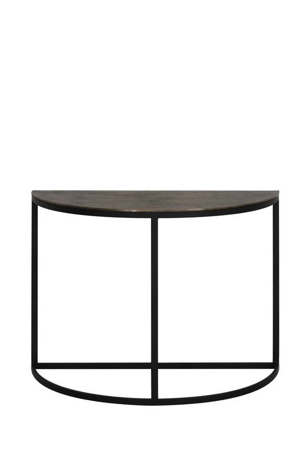 Console 100x42x76 cm PETO raw antique bronze-black