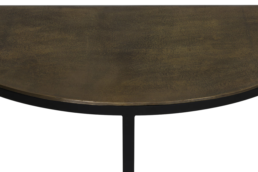 Console 100x42x76 cm PETO raw antique bronze-black
