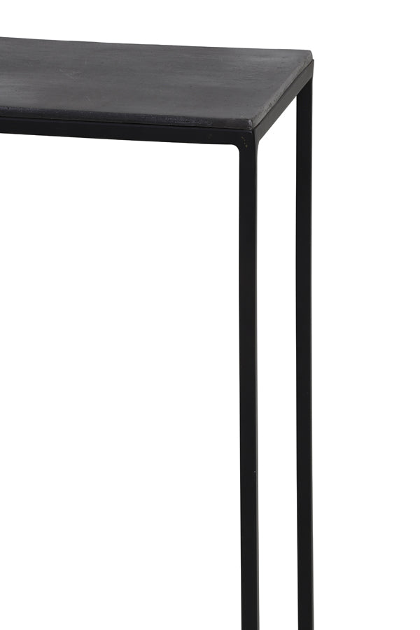 Console S/2 max 120x25x80 cm BOCA raw lead ant-matt black