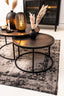 Coffee table S/2 60x38+78x42 cm TALCA lead antiq deep edge