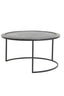 Coffee table S/2 60x38+78x42 cm TALCA lead antiq deep edge