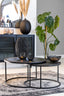 Coffee table S/2 67,5x39,5+75x45 cm TALCA lead antiq edge