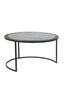 Coffee table S/2 67,5x39,5+75x45 cm TALCA lead antiq edge