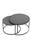 Coffee table S/2 67,5x39,5+75x45 cm TALCA lead antiq edge