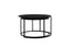 Coffee table S/2 65x39+75x44 cm DUARTE gls black-matt blck