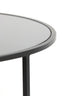 Coffee table S/2 65x39+75x44 cm DUARTE gls black-matt blck