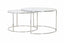 Coffee table S/2 65x39+75x44 cm DUARTE nickel+glass