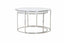 Coffee table S/2 65x39+75x44 cm DUARTE nickel+glass