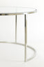 Coffee table S/2 65x39+75x44 cm DUARTE nickel+glass