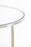 Coffee table S/2 65x39+75x44 cm DUARTE nickel+glass