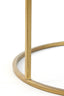 Coffee table S/2 65x39+75x44 cm DUARTE smoked glass-gold