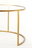 Coffee table S/2 65x39+75x44 cm DUARTE glass-gold