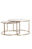 Coffee table S/2 65x39+75x44 cm DUARTE gls brown+l gold