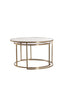 Coffee table S/2 65x39+75x44 cm DUARTE gls brown+l gold