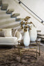Coffee table S/2 65x39+75x44 cm DUARTE gls brown+l gold