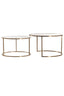 Coffee table S/2 65x39+75x44 cm DUARTE gls brown+l gold