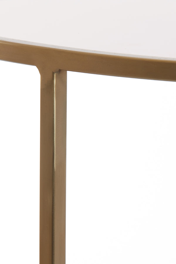 Coffee table S/2 65x39+75x44 cm DUARTE gls brown+l gold