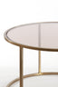 Coffee table S/2 65x39+75x44 cm DUARTE gls brown+l gold