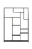 Cabinet open 110x25,5x150 cm TALARA antique black