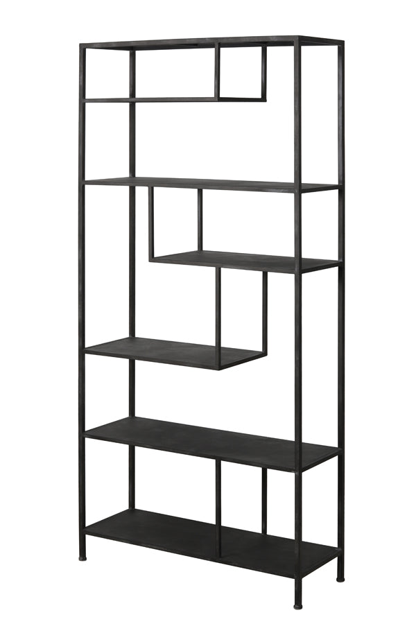 Cabinet open 100x35x213 cm YLAYA antique black