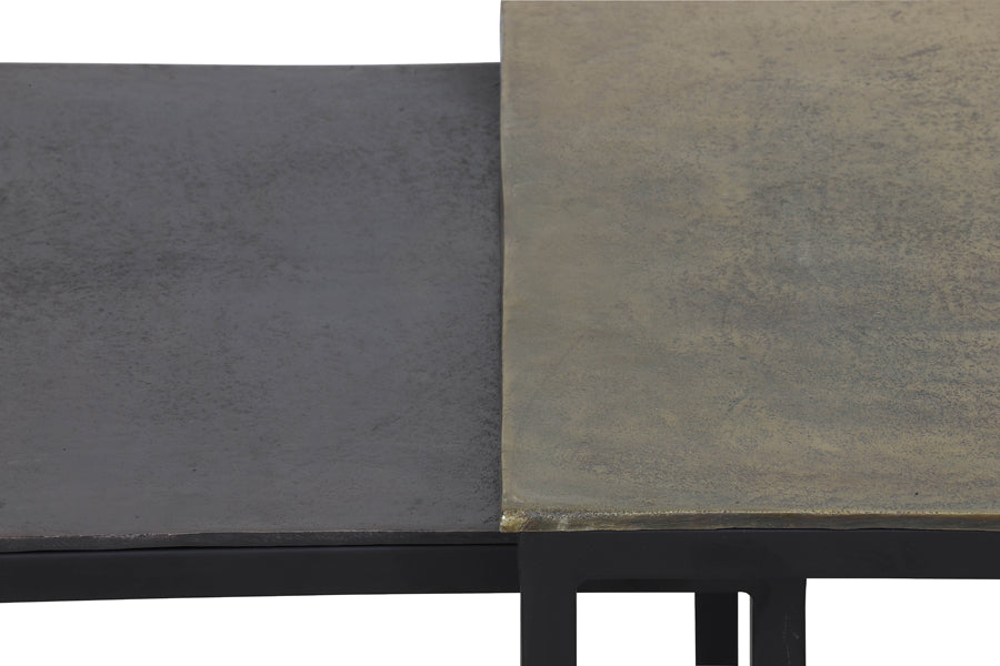 Coffee table S/3 max 120x60x45 cm KUMALU antique bronze