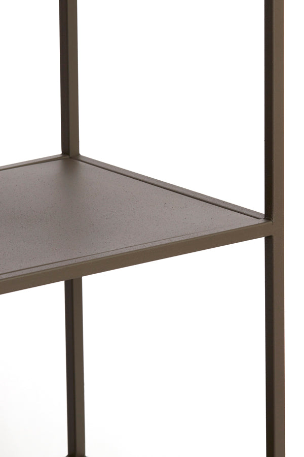 Cabinet open 100x35x203 cm YLAYA matt brown