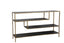 Console 140x35x80 cm YLAYA matt black-gold