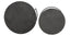 Coffee table S/2 61x37+76x41 cm RENGO texture black nickel