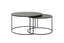 Coffee table S/2 61x37+76x41 cm RENGO texture ant bronze