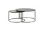 Coffee table S/2 61x37+76x41 cm RENGO texture black+ant br
