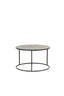 Coffee table S/2 61x37+76x41 cm RENGO texture black+ant br