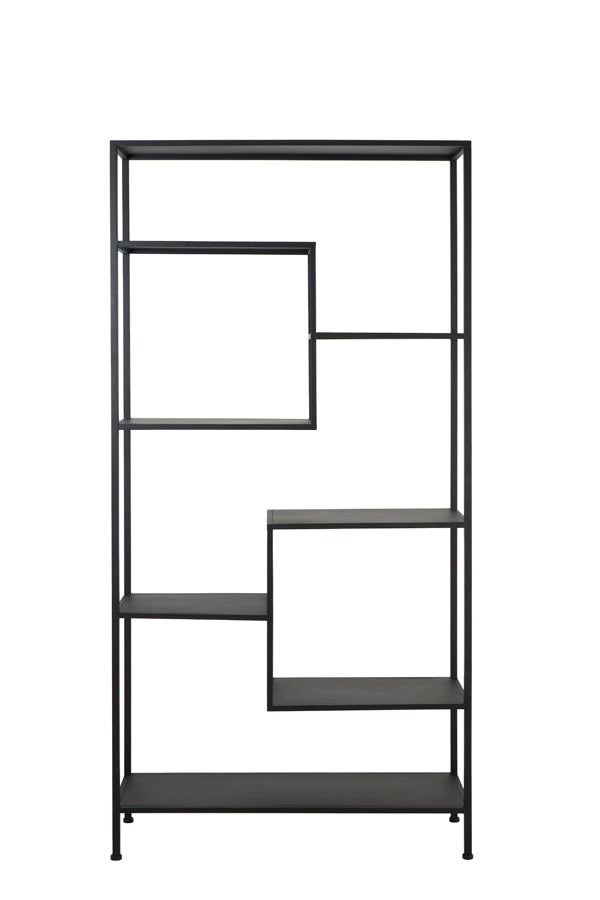 Cabinet open 101x36x200 cm YVANA matt black