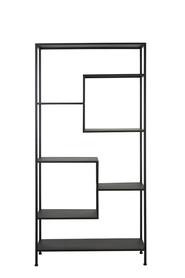 Cabinet open 101x36x200 cm YVANA matt black