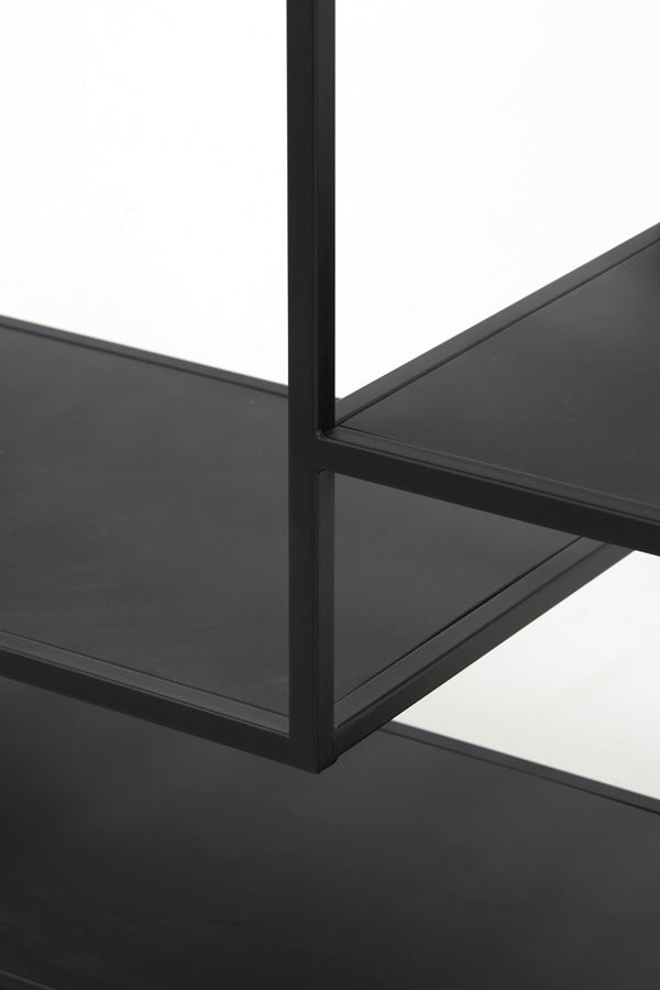 Cabinet open 101x36x200 cm YVANA matt black