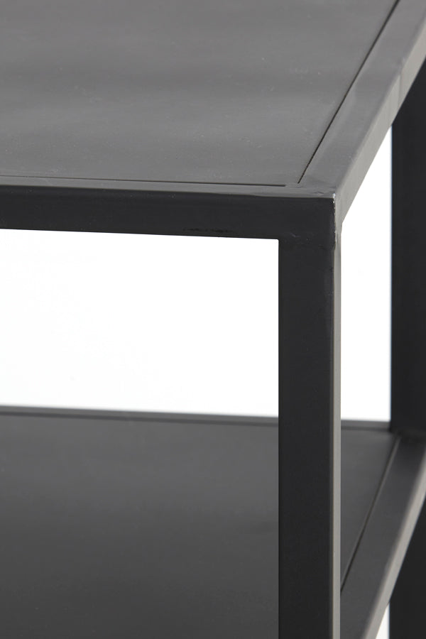 Cabinet open 101x36x200 cm YVANA matt black