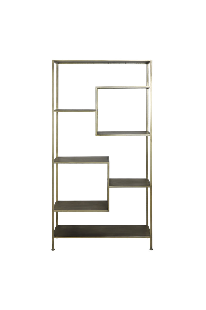 Cabinet open 101x36x200 cm YVANA antique gold
