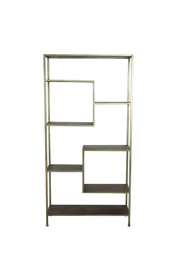 Cabinet open 101x36x200 cm YVANA antique gold