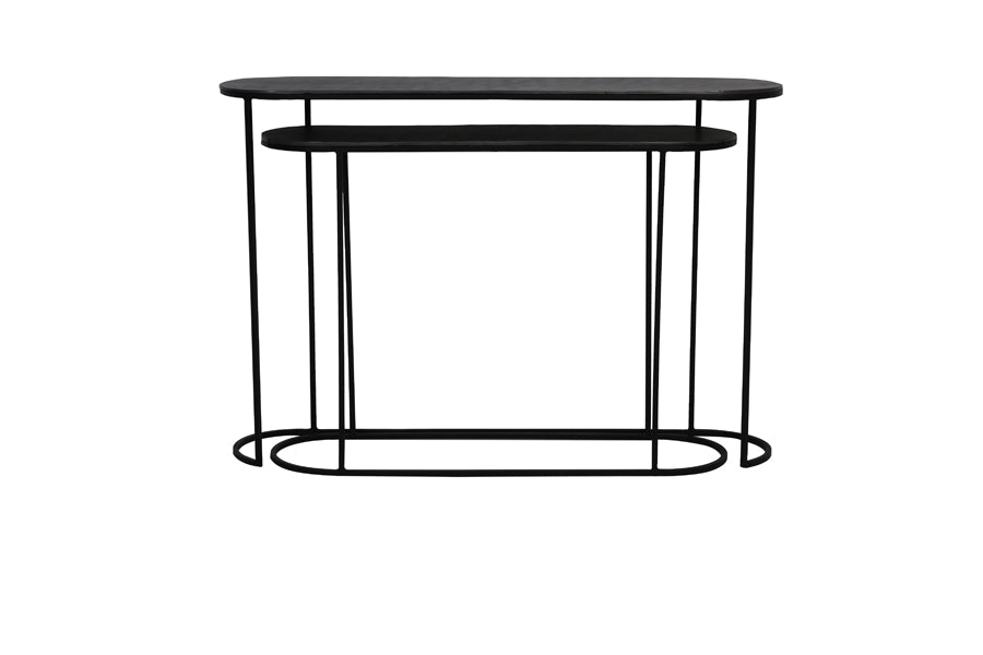 Console S/2 max 118x28x81 cm BOCOV antique lead-black