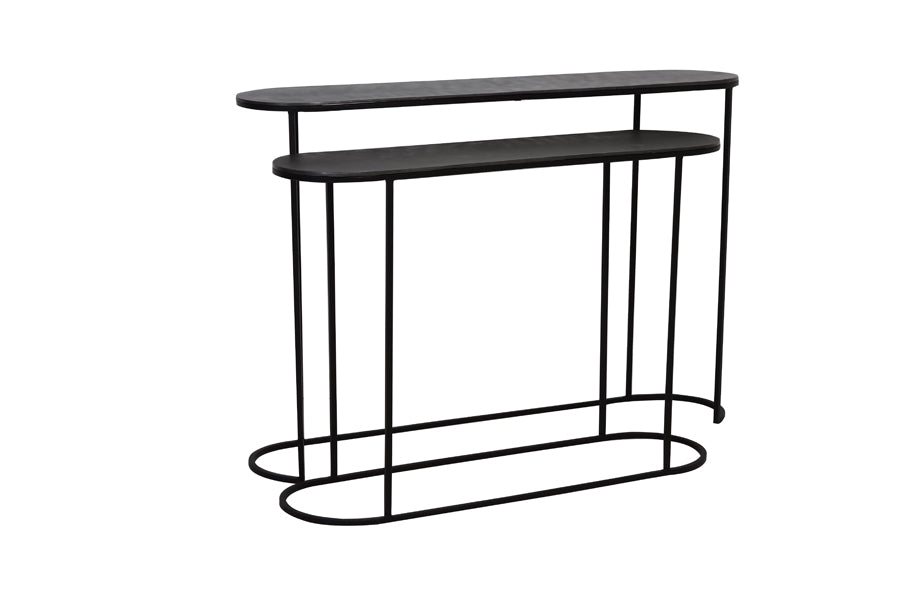 Console S/2 max 118x28x81 cm BOCOV antique lead-black