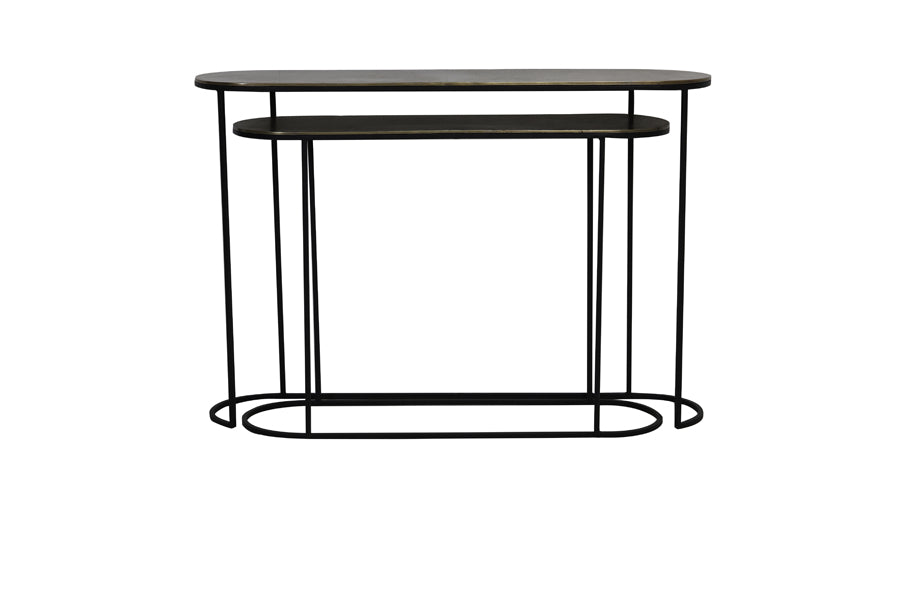 Console S/2 max 118x28x81 cm BOCOV antique bronze-black