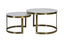 Coffee table S/2 60x40+75x47 cm PERLATO mrbl whit-ant brnz