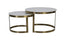 Coffee table S/2 60x40+75x47 cm PERLATO mrbl whit-ant brnz