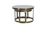 Coffee table S/2 60x40+75x47 cm PERLATO mrbl whit-ant brnz