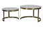 Coffee table S/2 60x40+75x47 cm PERLATO mrbl whit-ant brnz