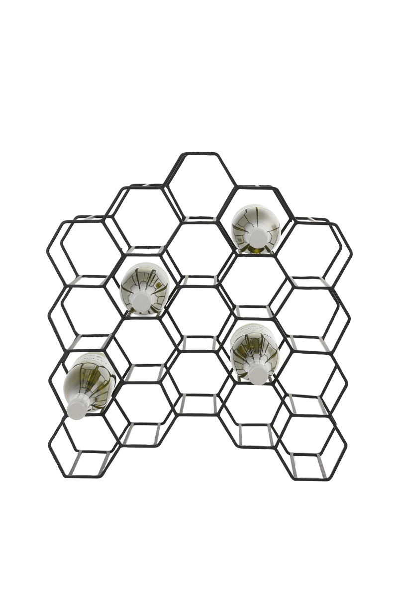 Wine rack 20 bottles 48x18x52 cm SALBRIS matt black