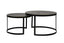 Coffee table S/2 62x41+76x46 cm TRELO antique bronze-black