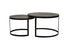 Coffee table S/2 62x41+76x46 cm TRELO antique bronze-black