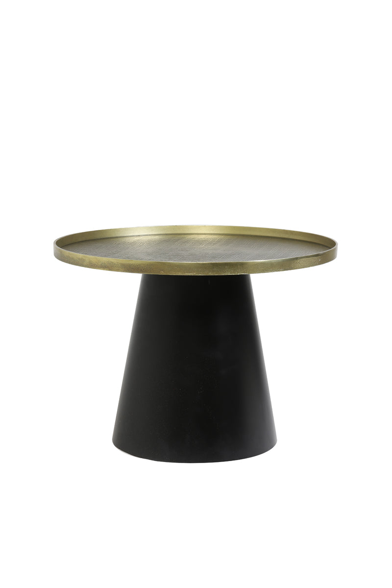 Coffee table 60x44 cm POPETA antique bronze-black